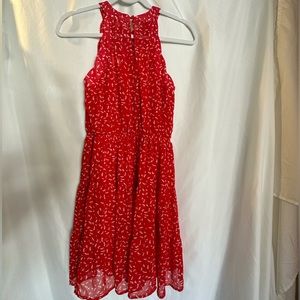 Red flirty dress